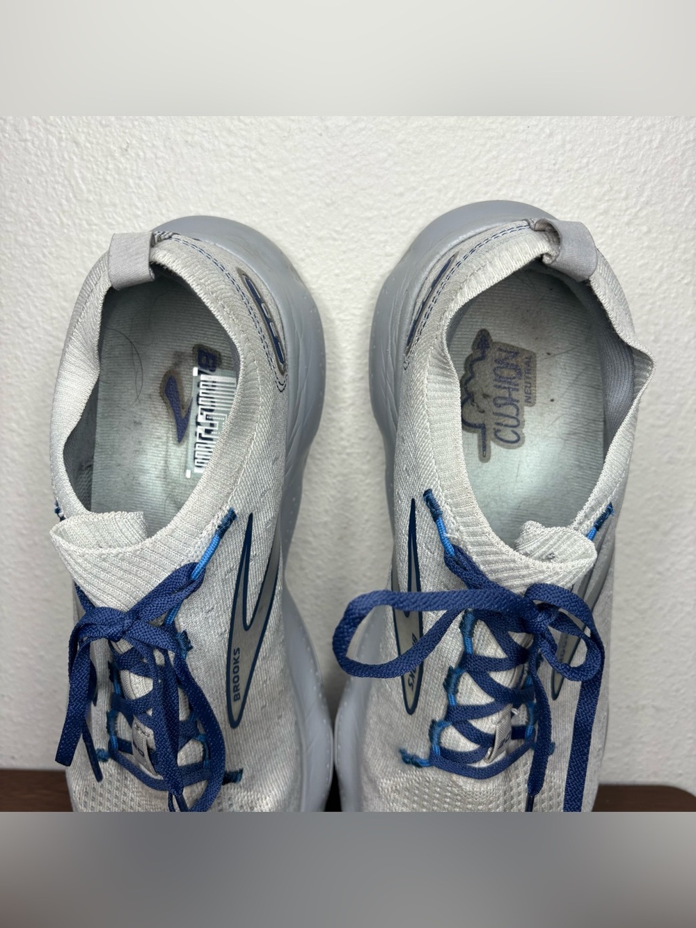 Brooks Glycerin 20 StealthFit Shoes Mens Size 13 Gray Blue Athletic Running - Picture 9 of 10